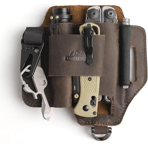 Leather Multitool Sheath,EDC Belt Organizer for Work and Daily Use,Leatherman - Picture 7 of 7